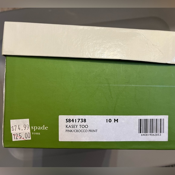 Kate Spade Pink croc Kasey Too heels. Size 10. Kept in box & includes dust bag. - Picture 2 of 2